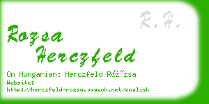 rozsa herczfeld business card